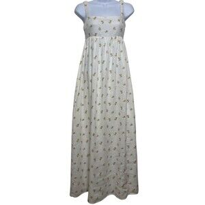 Reformation White Floral Maxi Dress